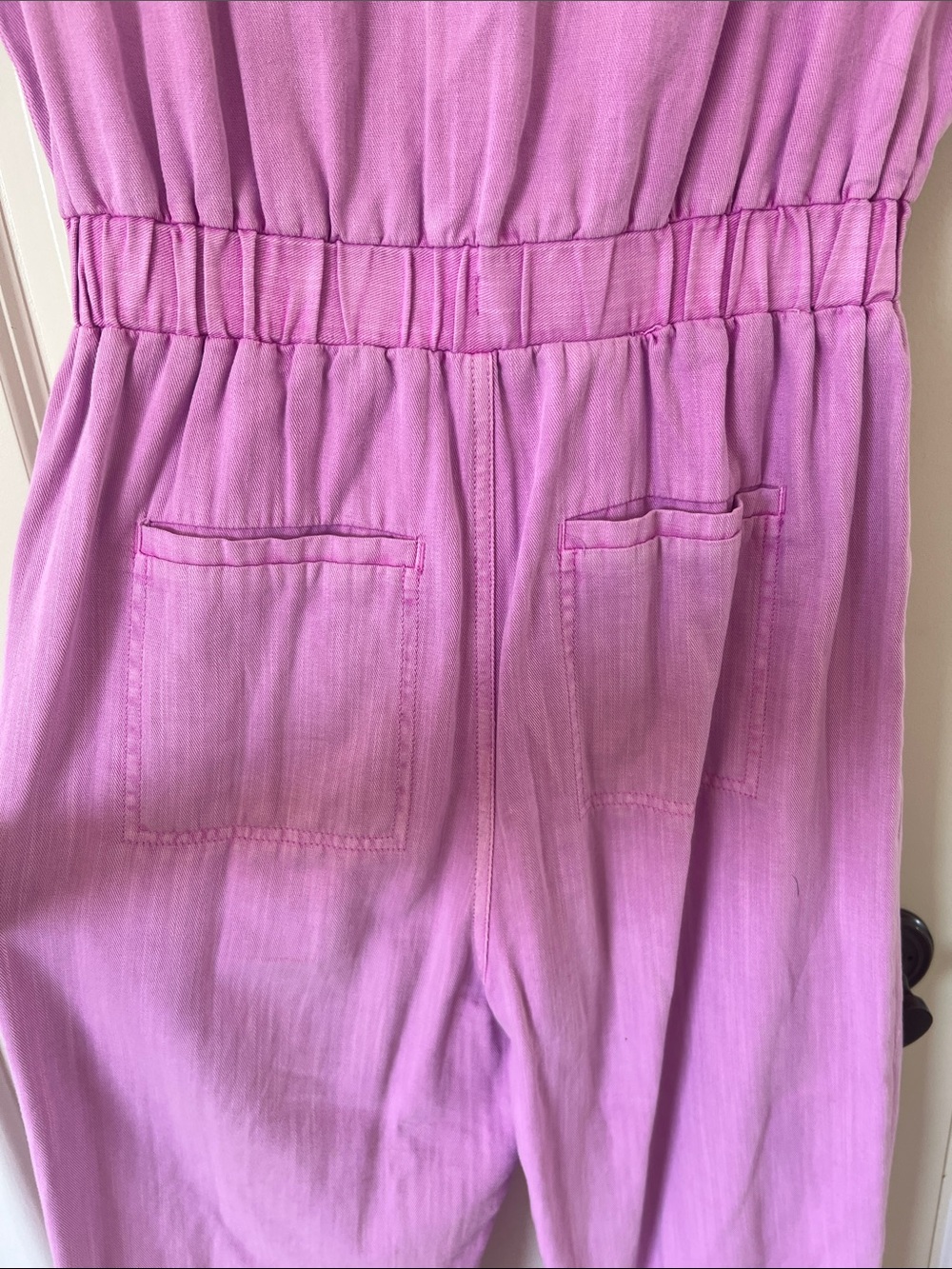 Universal Thread Lavender-Pink Button-Front Tie-Waist Jumpsuit - Picture 7 of 7